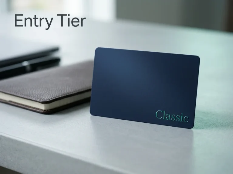 Payz Classic tier entry-level wallet card on a desk beside a British casino cashier screen