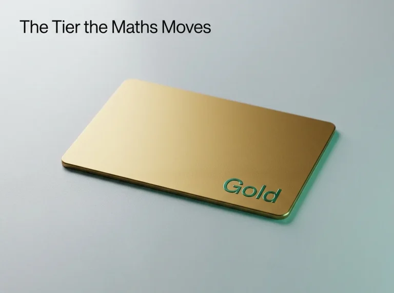 Payz Gold tier wallet card on a desk illustrating the lowered FX rate for UK casino play