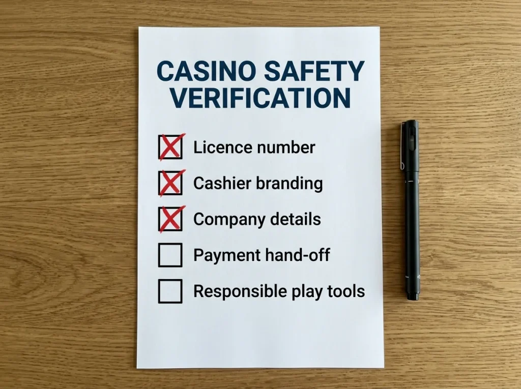 Checklist of warning signs a UK player should run through before depositing at a site that claims to accept Payz